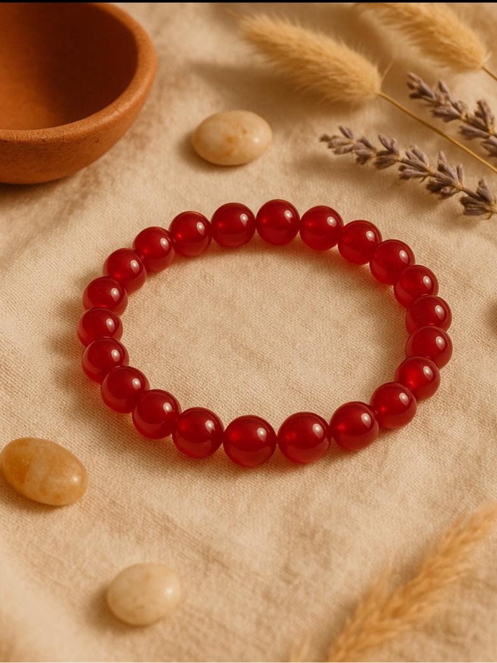 🆕New Red Jade 8mm Healing Gemstone Bracelet
